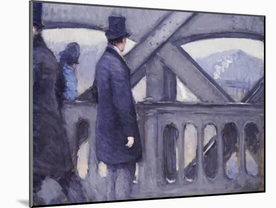 Le Pont De L'Europe-Gustave Caillebotte-Mounted Giclee Print