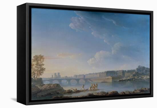 Le pont de la Tournelle, l'île Saint-Louis, l'île Louviers-Alexandre Jean Noël-Framed Stretched Canvas