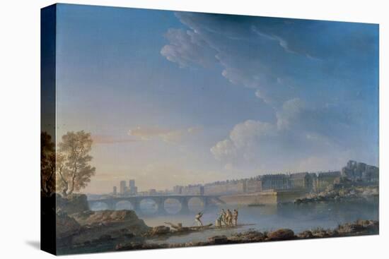 Le pont de la Tournelle, l'île Saint-Louis, l'île Louviers-Alexandre Jean Noël-Stretched Canvas