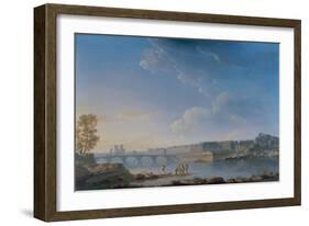 Le pont de la Tournelle, l'île Saint-Louis, l'île Louviers-Alexandre Jean Noël-Framed Giclee Print