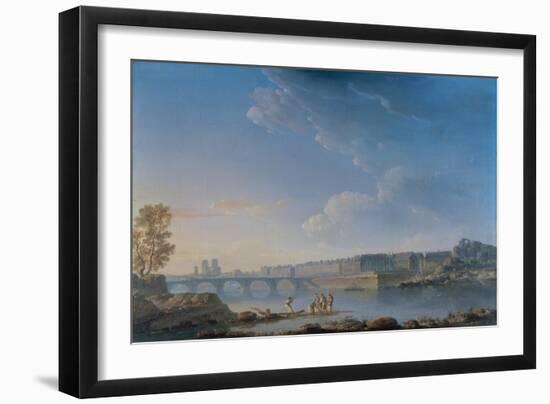 Le pont de la Tournelle, l'île Saint-Louis, l'île Louviers-Alexandre Jean Noël-Framed Giclee Print