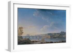 Le pont de la Tournelle, l'île Saint-Louis, l'île Louviers-Alexandre Jean Noël-Framed Giclee Print