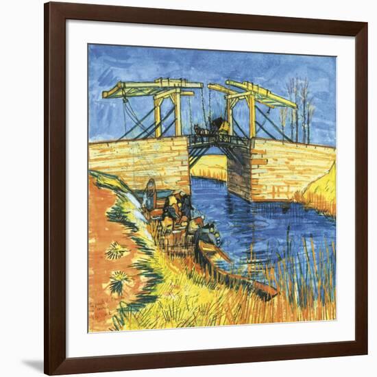 Le Pont De Langlois a Arles, 1888-Vincent van Gogh-Framed Giclee Print