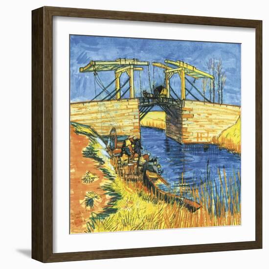 Le Pont De Langlois a Arles, 1888-Vincent van Gogh-Framed Giclee Print