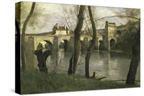 Le Pont de Mantes-Jean-Baptiste-Camille Corot-Stretched Canvas