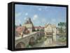 Le Pont de Moret-Alfred Sisley-Framed Stretched Canvas