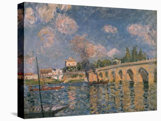 Le Pont de Sevres, 1877 by Alfred Sisley-Alfred Sisley-Stretched Canvas