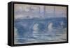 Le pont de Waterloo à Londres-Claude Monet-Framed Stretched Canvas