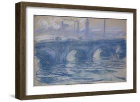 Le pont de Waterloo à Londres-Claude Monet-Framed Giclee Print