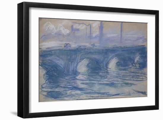 Le pont de Waterloo à Londres-Claude Monet-Framed Giclee Print