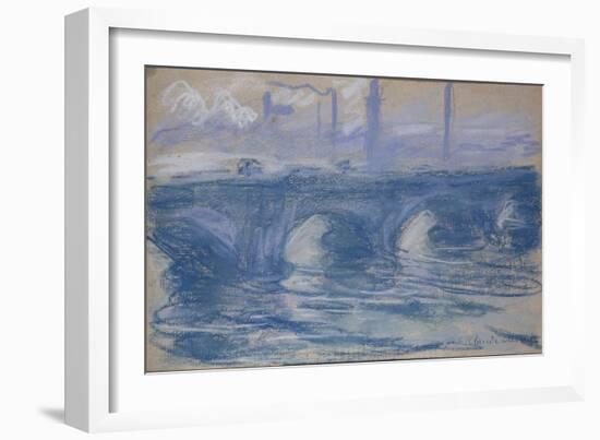Le pont de Waterloo à Londres-Claude Monet-Framed Giclee Print