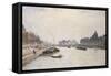 Le pont des Arts vu du pont Royal-Stanislas Lepine-Framed Stretched Canvas