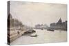 Le pont des Arts vu du pont Royal-Stanislas Lepine-Stretched Canvas