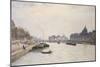 Le pont des Arts vu du pont Royal-Stanislas Lepine-Mounted Giclee Print