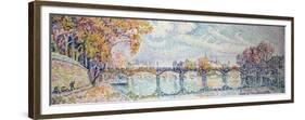 Le pont des Arts-Paul Signac-Framed Premium Giclee Print