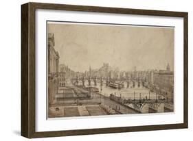 Le pont des Arts-null-Framed Giclee Print