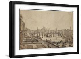 Le pont des Arts-null-Framed Giclee Print