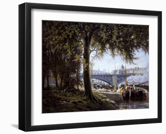 Le pont des Saints-Pères, vers 1866-Alfred-Alexandre Delauney-Framed Giclee Print