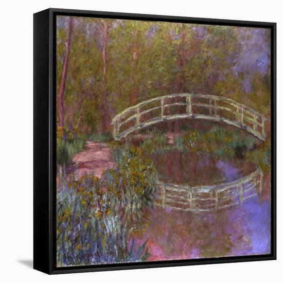 Le Pont Japonais Dans le Jardin de Monet-Claude Monet-Framed Stretched Canvas