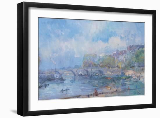 Le Pont Marie in Paris-Albert Lebourg-Framed Giclee Print