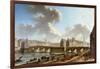 Le Pont Neuf et la Cité, vus du quai de Conti, 1772-Nicolas Jean Baptiste Raguenet-Framed Giclee Print