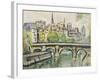 Le Pont Neuf, Paris-George Leslie Hunter-Framed Giclee Print