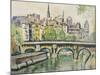 Le Pont Neuf, Paris-George Leslie Hunter-Mounted Giclee Print