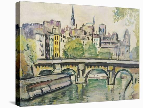 Le Pont Neuf, Paris-George Leslie Hunter-Stretched Canvas