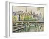 Le Pont Neuf, Paris-George Leslie Hunter-Framed Giclee Print