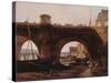 Le Pont Neuf, vu de la berge de la rive droite, vers 1830-null-Stretched Canvas