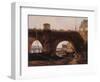 Le Pont Neuf, vu de la berge de la rive droite, vers 1830-null-Framed Giclee Print