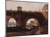 Le Pont Neuf, vu de la berge de la rive droite, vers 1830-null-Mounted Giclee Print