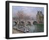 Le Pont Royal and Pavillon De Flore-Camille Pissarro-Framed Giclee Print