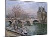 Le Pont Royal and Pavillon De Flore-Camille Pissarro-Mounted Giclee Print