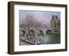 Le pont Royal et le pavillon de Flore-Camille Pissarro-Framed Giclee Print