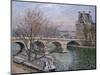 Le pont Royal et le pavillon de Flore-Camille Pissarro-Mounted Giclee Print