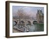 Le pont Royal et le pavillon de Flore-Camille Pissarro-Framed Giclee Print