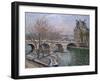 Le pont Royal et le pavillon de Flore-Camille Pissarro-Framed Giclee Print