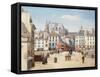 Le pont Saint-Michel et la Cité, vers 1830-null-Framed Stretched Canvas