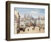 Le pont Saint-Michel et la Cité, vers 1830-null-Framed Giclee Print