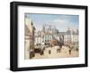 Le pont Saint-Michel et la Cité, vers 1830-null-Framed Giclee Print