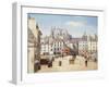 Le pont Saint-Michel et la Cité, vers 1830-null-Framed Giclee Print