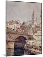 Le pont Saint-Michel. Paris (VIème arr.), 1801-1900-François Max Bugnicourt-Mounted Giclee Print