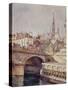 Le pont Saint-Michel. Paris (VIème arr.), 1801-1900-François Max Bugnicourt-Stretched Canvas