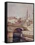 Le pont Saint-Michel. Paris (VIème arr.), 1801-1900-François Max Bugnicourt-Framed Stretched Canvas