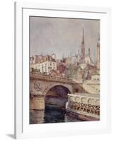 Le pont Saint-Michel. Paris (VIème arr.), 1801-1900-François Max Bugnicourt-Framed Giclee Print