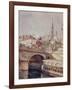 Le pont Saint-Michel. Paris (VIème arr.), 1801-1900-François Max Bugnicourt-Framed Giclee Print
