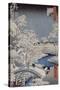 Le pont Taiko et la colline Yûshi à Meguro-Ando Hiroshige-Stretched Canvas