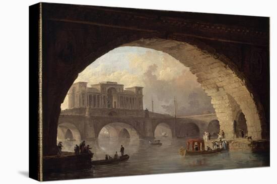 Le pont triomphal-Hubert Robert-Stretched Canvas