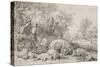 Le porcher-Paulus Potter-Stretched Canvas